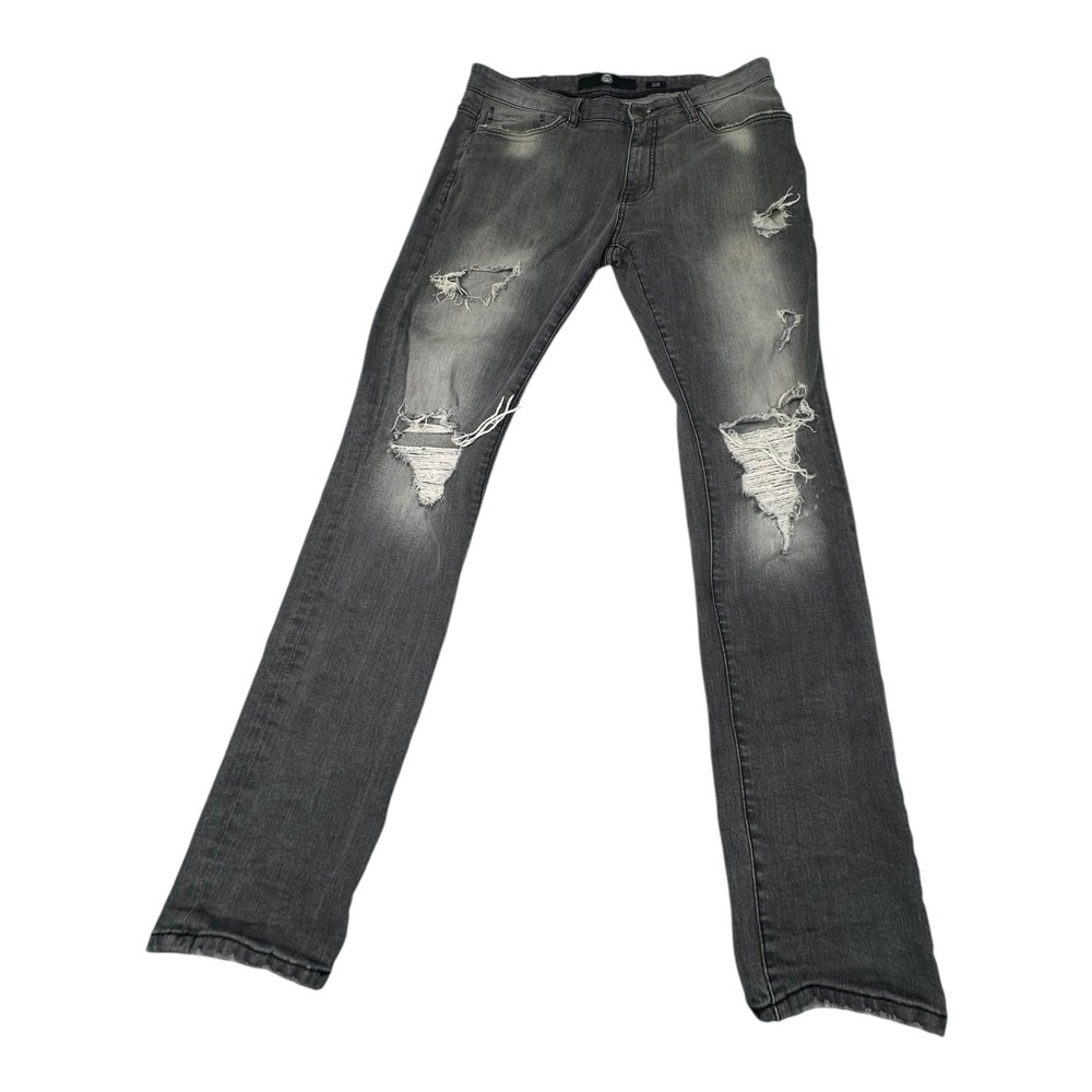 Jordan Craig Sean‎ Gray Distressed Ripped Jeans Men's Size 34x32